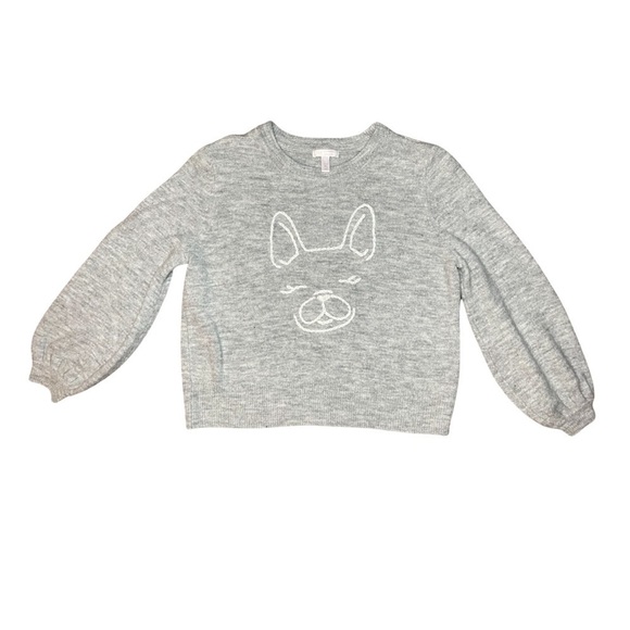 LC Lauren Conrad Gray Dog Sweater - Picture 1 of 4